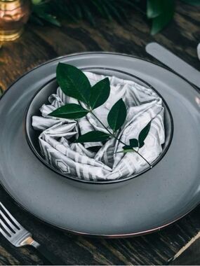 BAREBONES ENAMELWARE Slate Gray Plates & Bowls